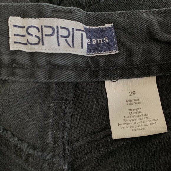 Esprit Jeans Womens 27x26 Black High Rise High Waist Mom 100% Cotton  Vintage - Picture 6 of 7
